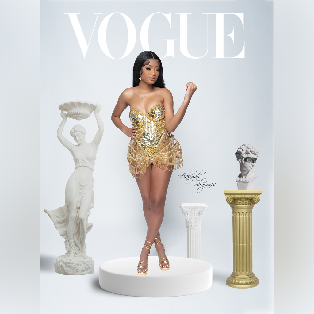 Alglist Gold Bodysuit Dress